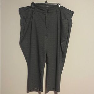 NYDJ Dark Gray Cropped Polyester Plus Size Pants Size 24W